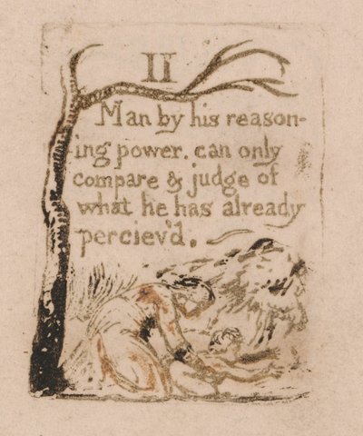 There Is No Natural Religion, Plate 4, II Man by his reasoning power (Bentley a5) by William Blake